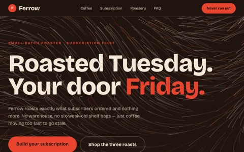 Ferrow Coffee concept site