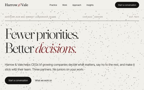 Harrow & Vale concept site